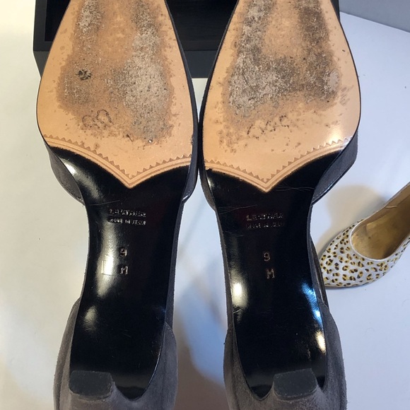 Yves Saint Laurent | Shoes | Yvette Saint Laurent Gray Suede Kitten ...